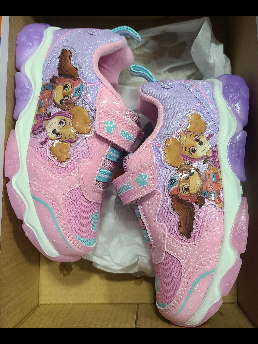 Girls' Paw Patrol Light-Up Sneakers 8C